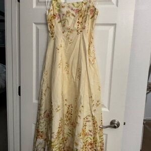 Vici butter yellow Floral Maxi Dress
